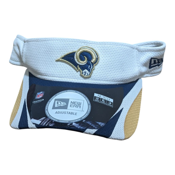 St Louis Rams New Era Visor‎ Hat Golf Tennis White Open Cap Unisex Adjustable - Picture 1 of 6